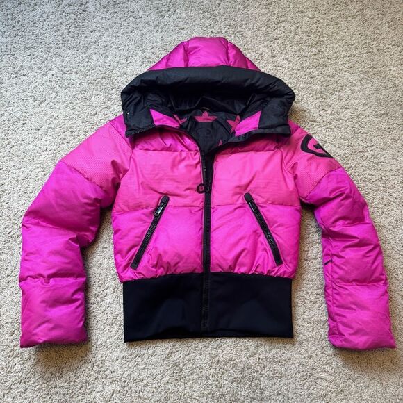 Goldbergh Fever Ski Jacket Pink Black Worn Once Womens Size US 4 Waterproof Down - Picture 2 of 11